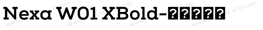 Nexa W01 XBold字体转换